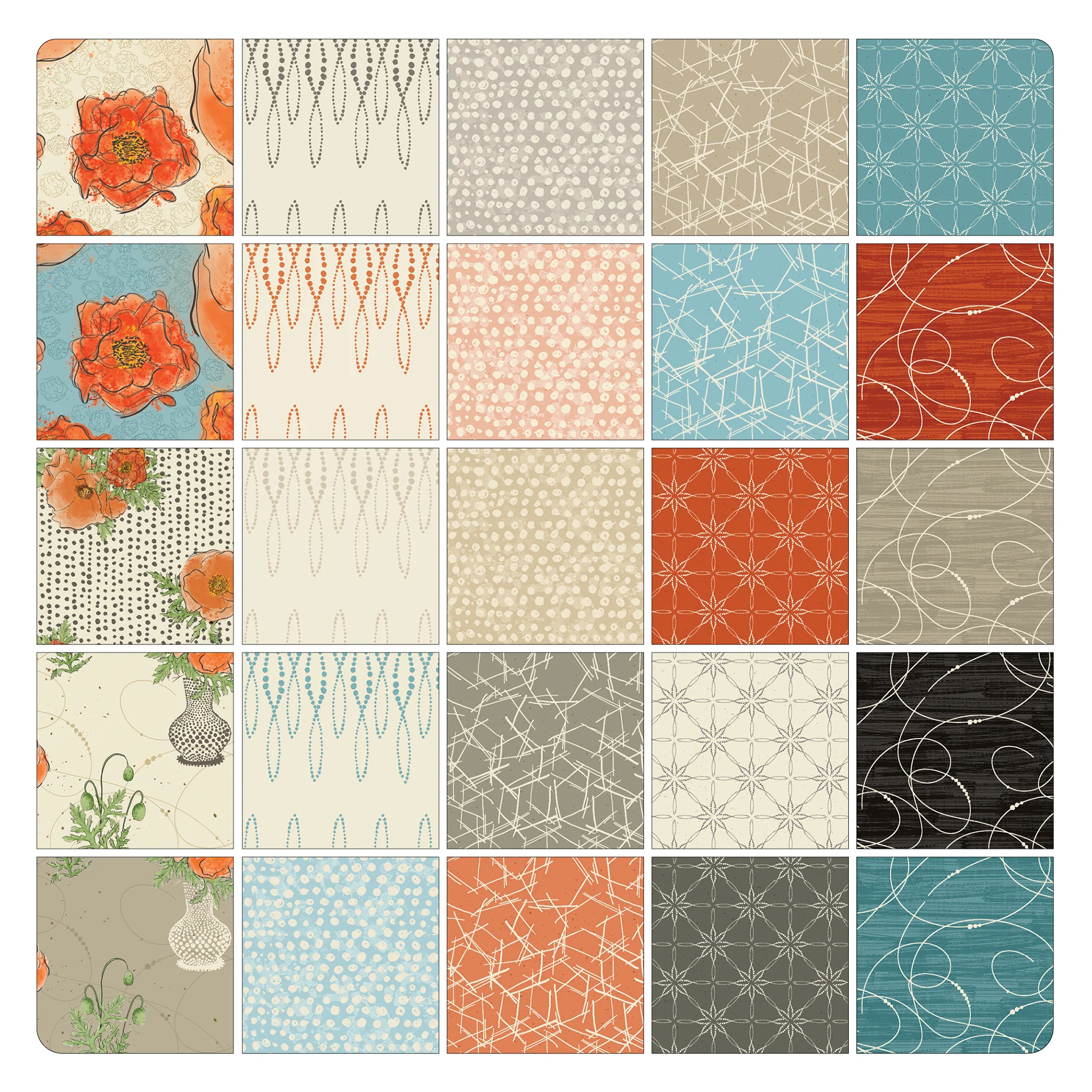 Modern Vintage: Treasured Fabric Collection - Etched Glass Earth - Image 7