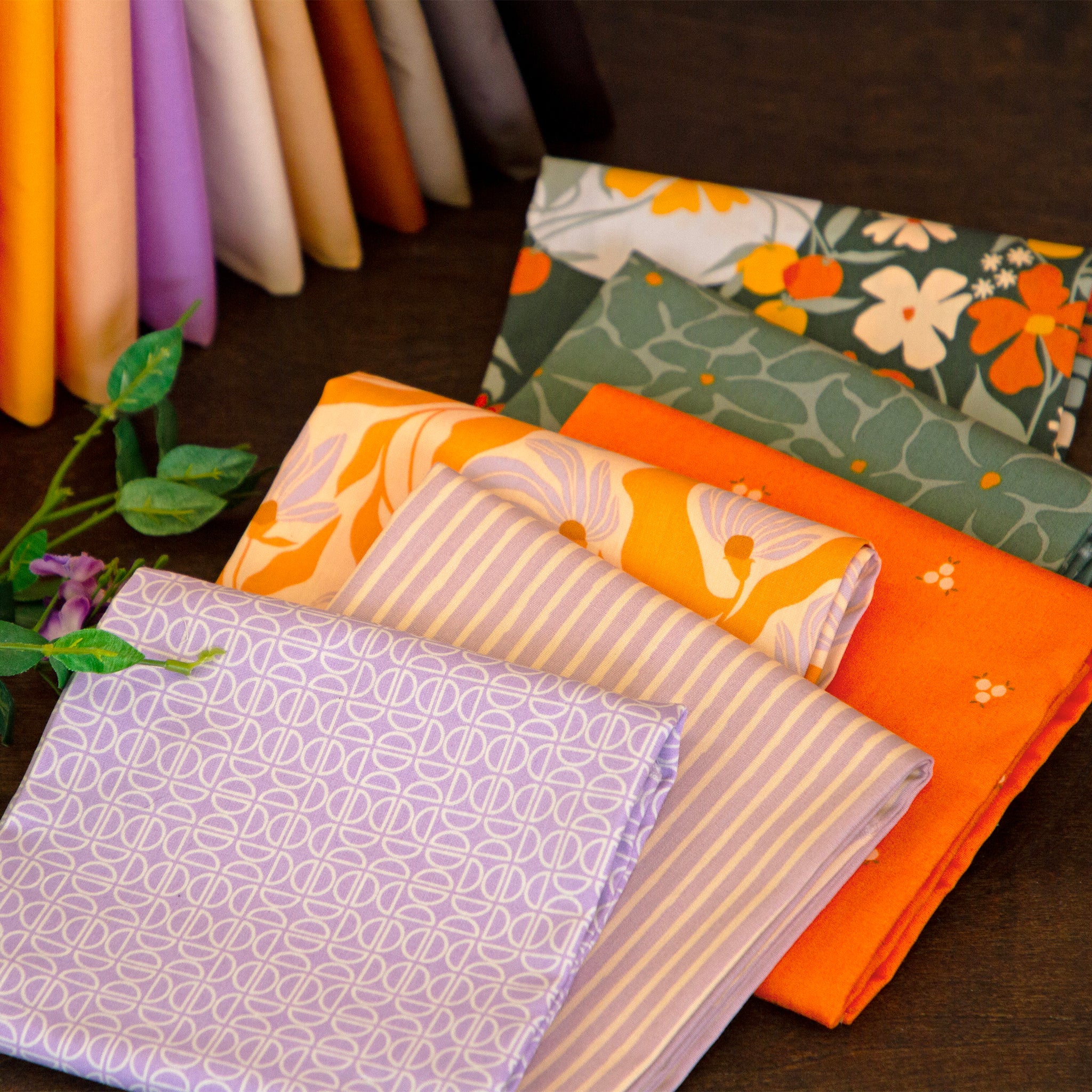 Tangerine Fabric Collection -  Bloom Burst Moonlit - Image 6